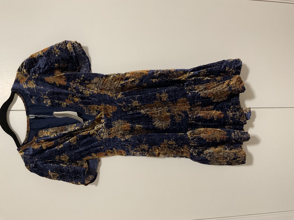Floral Long-Sleeve Mini Dress